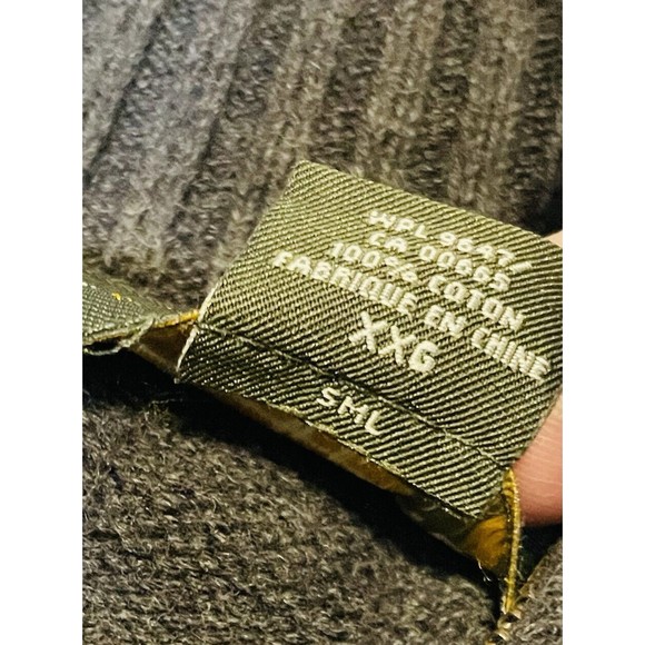 Eddie Bauer Men's 100% Cotton Quarter Zip Pullover Sweater 2XL Gray Warm Thick - Picture 4 of 10